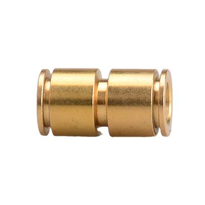 China Construction Material Brass Fitting HU Stores One Touch Union Brass Fitting Copper Air Embedding Pneumatic Fitting Metal for sale