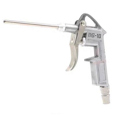 China Garment Shops DG-10 Air Blow Dust Gun Aluminum Alloy Spray Gun Pneumatic High Pressure Cleaning Machine Long Nozzle Clear Spray Gun for sale