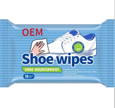 China Wet Clean Leather Care Cloth Mass Production Quick Clean Leather Shoe Wipes For Adult for sale