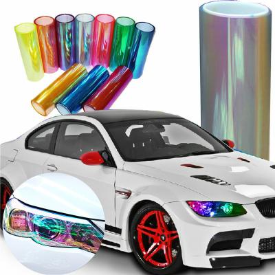 China Waterproof+Eco-friendly Glossy Chameleon Auto Car Styling Change Color Car Film Stickers Turned By Translucent Headlights Tail Lights Film for sale