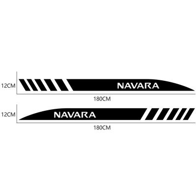 China Waterproof+Eco-friendly 2PCS Car Door Side Stickers For Nissan Navara D40 NP300 N22 D22 D23 DIY Auto Accessories Scratch Decoration Vinyl Film Decals for sale