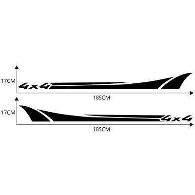 China Waterproof+Eco-friendly 2 Pcs Car Door Side Skirt Vinyl 4x4 Stickers For Ford Ranger Raptor Isuzu Dma Nissan Navara Toyota Hilux Pickup Car Accessories for sale