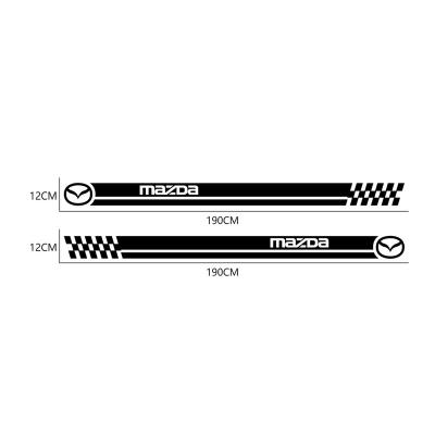 China Waterproof+Eco-friendly 2PCS Fashion Racing Door Stripes Car Sticker DIY Decoration Mazda Trims Both Sides Vinyl Stickers for sale