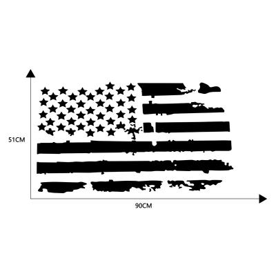 China Car Scratchproof Waterproof Hood Sticker Engine Cover Waterproof+Eco-friendly American Flag Vinyl Decal For Jeep Wrangler JK TJ YJ 5 Colors Safety Mark for sale