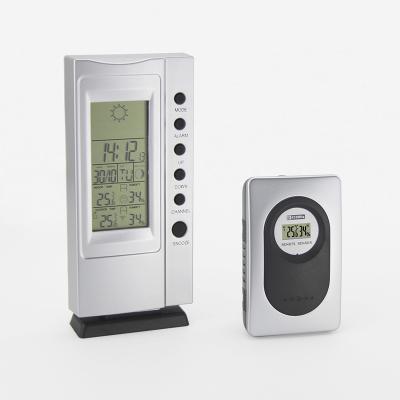 China Wireless Outdoor Humidity Temperature Weather Forecast Calendars H132G LCD Digital Desktop Alarm Clock with Weather Station for sale