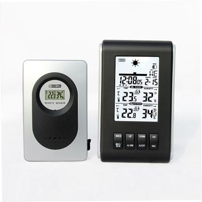 China Class H103G-light Digital 433MHZ LCD Weather Forecast Temperature Weather Station LCD Wireless Desktop Alarm Clock for sale