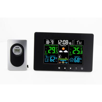 China Class H160G-color High Quality Wireless LCD Digital Weather Forecast Station LCD Weather Station Table Alarm for sale