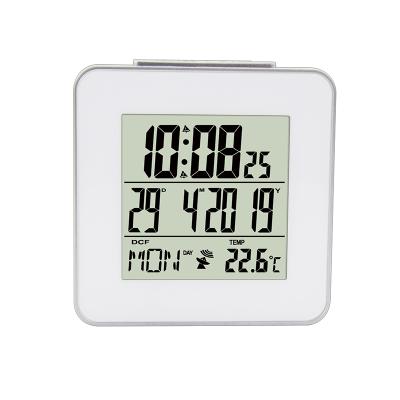 China High Quality Tabletop Alarm Clock Radio H153C LCD Digital Radio Controlled Clock with Backlight Tabletop Alarm for Kids for sale