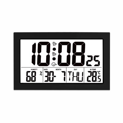 China H164H-light Calendars LCD Digital Alarm Clock with Temperature Humidity Large LCD Display Desktop Alarm Clock for sale