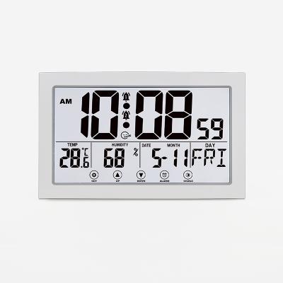 China NEW Calendars H164H-light 2021 Large Touch Screen LCD Display Alarm Clock With Temperature Humidity Large Digit Display Calendar for sale