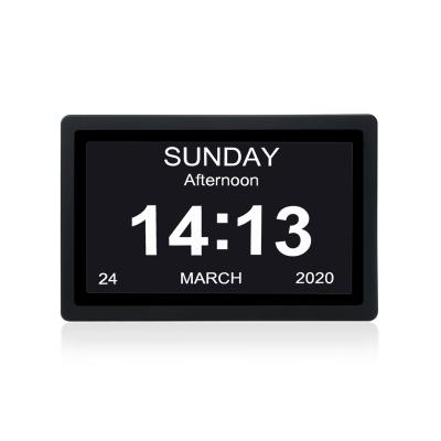 China Class H7001 Digital Day Clock Memory Loss Alzheimer Table Alarm Clock Digital TFT Calendar Clock for sale