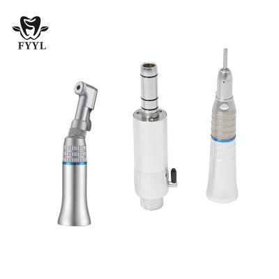 China Cheap Sale Price Dental Equipment Metal 4/2 Hole E Type Air Motor Against Right Angle Handpiece Dental Slow Slow Set for sale