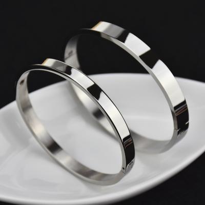 China Shiny Hiphop Couples Stainless Steel Bracelet Fashion 316L Bangle Bracelet for sale