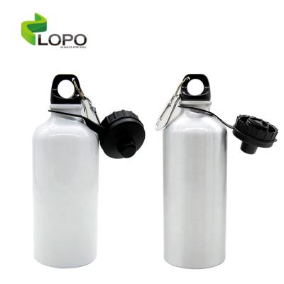 China Sustainable Lopo Bottle 500ML Sublimation Sports Bottles Aluminum Bottled Water Bottle - Silver / White for sale