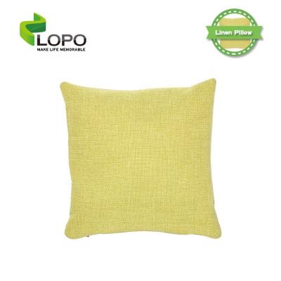 China Single disposable! ! ! Wholesale Price Sublimation Textile Blankets Colorful Linen Pillow Case In Green For Full Printing for sale