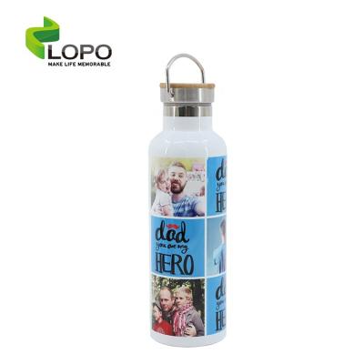 China Super Durable Sublimation 600ml/750ml Stainless Steel Viable Hot Selling White Coating Water Bottle for sale