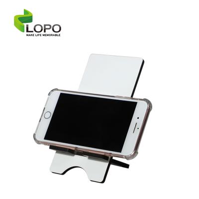 China Adjustable White MDF Photo Panel Sublimation Coating Multi-Function White Mobile Phone Stand Support Universal Phone Holder for sale