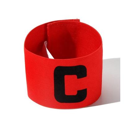 China Soccer / Football Captain Arm Bands With Hook Available Red Customized Buckle for sale