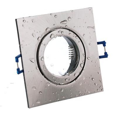 China Modern square glass aluminum die-casting waterproof recessed downlight led recessed down light for sale