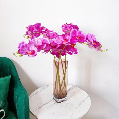 China Wholesale Minimalist Colored Square Glass Modern Flower Arrangement Cylinder Vase Cylinder Decoration Crafts Creative Home Vase for sale