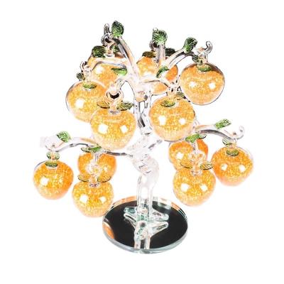 China China Polished Diamond Cut Faceted Colorful Glass Crystal Apple Shaft for sale