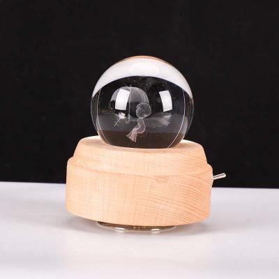 China China Ailuya 3D Custom Carved Crystal Ball Souvenir Light Base Ornaments Crystal Crafts Home Decoration for sale