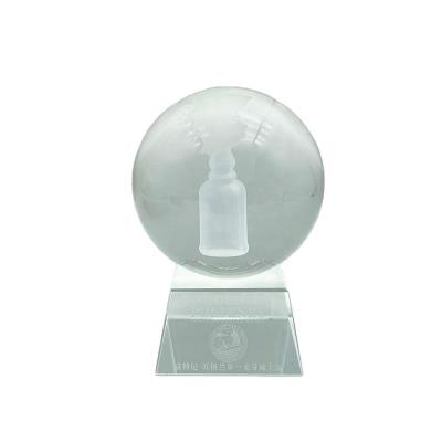 China China Ailuya Factory Wholesale Custom 3D Carved Crystal Ball Souvenirs Ornaments Crystal Crafts Home Decoration for sale