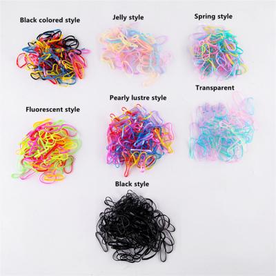 China Disposable Colored Mini Elastic Rubber Silicon Hair Durable High Flexibility Hair Bands Bands Hair Ties for sale