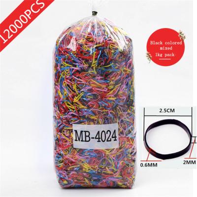 China Disposable Colored Mini Elastic Rubber Silicon Hair Durable High Flexibility Hair Bands Bands Hair Ties for sale