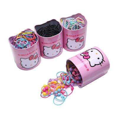 China Cartoon Kittens Box Hair Rope Girls High Flexibility Children's Elastic Bands Tie Their Hair Rings and Baby Headpieces for sale