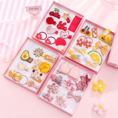 China Cute Cartoon Babies Girls Accessories Hair Hangers Kids Hair Clip Set 10pcs Hairpins Kids Accessories Gift Box Set For Children for sale