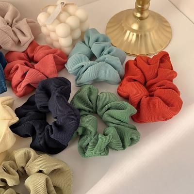 China High Quality Fashion Ponytail Holder Hair Ties Set Large Women Solid Color Cloth Hair Scrunchies for sale