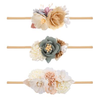 China New Princess Baby Headbands Headband For Baby Girls Soft Hair Band Accessories Flower Headband For Kids for sale