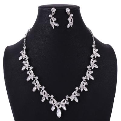 China FASHIONABLE High Quality Luxury Bridal Sets Crystal Jewelry Accessories Necklace Earrings Sets Wedding Bridal for sale