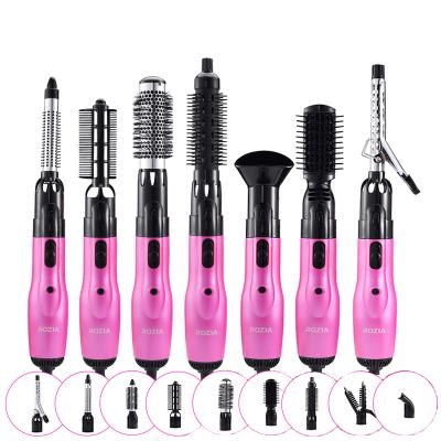 China Hotel 9in 1 One Step Hair Dryer Hot Comb Airbrush and Volumizer Curler with Interchangeable Brush Head for sale