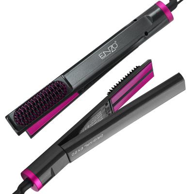 China Professional hotel hair straightener comb 2 in 1 flat iron hair straightener comb wholesale for sale