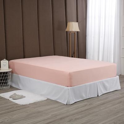 China Wholesale Nondisposable Colorful Super Soft Bedding Sheet Hotel Stripe Cotton Single Linen 250tc Fitted Sheet for sale