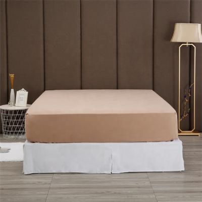 China Nondisposable Good Quality Bed Sheet Fitted 100% Cotton Hotel Queen Size Fitted Bed Sheet for sale