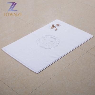 China QUICK DRY Loose Bulk Bathroom Mats Towels 100% Cotton Hotel Bath Floor Tub Mat Thick No Slip 750gsm 50x80cm for sale