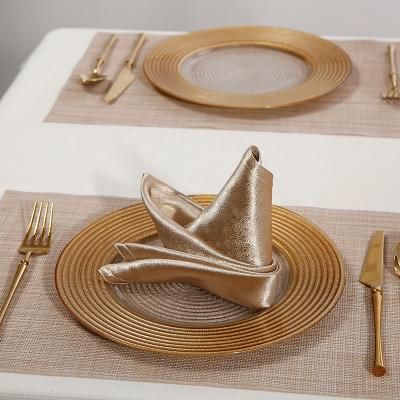 China Modern Custom Luxury Gold Table Napkins Restaurant Napkin For Wedding Decoration for sale