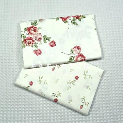 China Rose Fragrance Twill Cotton Printed Shrink-Resistant Sewing Fabric Making Bedding Finished Handmade Photo Props Fabric for sale