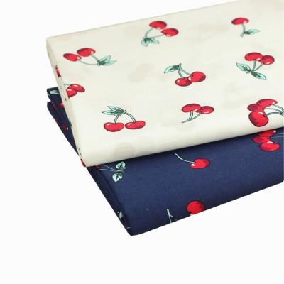 China Shrink-Resistant Cherry Cotton Plain Poplin Fabric DIY Home Furnishing Children's Wear Fabric Make Summer Dress Skirt Decoration 160g/m for sale