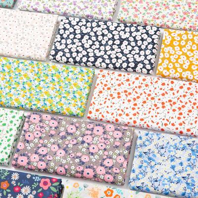 China Simple Home Furnishing Children's Fabric DIY Floral Cotton Poplin Wear Shrink-Resistant Fabric Make Summer Dress Skirt Decoration 160g/m for sale