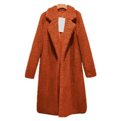 China Waterproof Waterproof Winter Thicken Plus Size Long Ditch Coat Plush Solid Loose Warm Coat For Women for sale