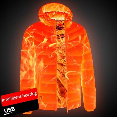 China Men's Thermal USB Jacket Enthusiast Thermal Men's Hooded Coat Smart Waterproof Warm Winter Waterproof Men's Outdoor Warm Waterproof for sale