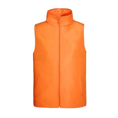 China Men's Collar Stand Collar Service Jacket Casual Loose Waterproof Sport Sleeveless Vest Solid Color For Unisex for sale