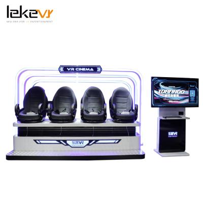 China Amusement Park Easy Assemble Virtual Reality Equipment 4 Seater VR Simulator 9D Cinema for sale