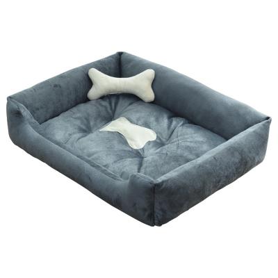 China Removable Cover Pet Bed Four Seasons Universal Color Pet Soft Candy Sofa Luxury Pet Beds for sale