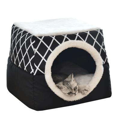 China Winter Breathable Semi-enclosed Waterproof Pet Cat Bed Moisture-proof Warm Pet Cat Bed for sale