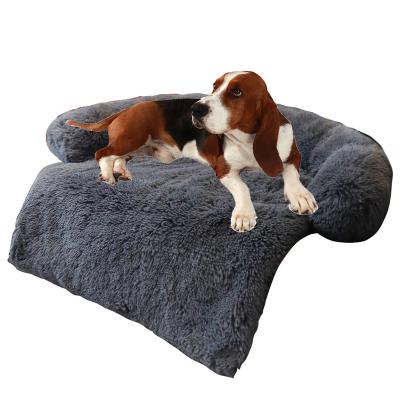 China Sustainable Pet Bed Thicken Plush Blanket Cat Dog Bed Luxury Pet Beds for sale